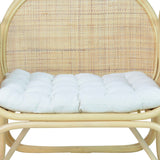 Dovetail Furlo Natural Cane and Woven Rattan Occasional Chair with Cushion DOV1605