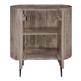 Dovetail Ashlee 35" Reclaimed Mango and Iron 2-Door Sideboard in Light Warm Wash DOV16584