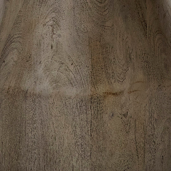 Dovetail Bonita 54" Round Mango Wood Modern Pedestal Dining Table in Grey Wash DOV16586