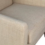 Dovetail Lorraine Ivory High Performance Linen High Wing Back Occasional Arm Chair DOV17110