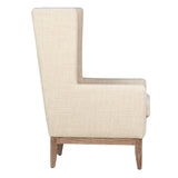 Dovetail Lorraine Ivory High Performance Linen High Wing Back Occasional Arm Chair DOV17110