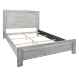 Dovetail Soutar Acacia Panel Bed Finished in a Light Grey Wash Finish DOV18004EK