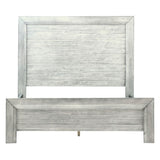 Dovetail Soutar Acacia Panel Bed Finished in a Light Grey Wash Finish DOV18004Q