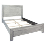 Dovetail Soutar Acacia Panel Bed Finished in a Light Grey Wash Finish DOV18004Q