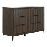 Dovetail Emilia Medium Brown Pine Modern 6-Drawer Storage Dresser DOV18065MB