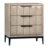Emilia Grey Wash Pine Modern 3-Drawer Storage Nightstand