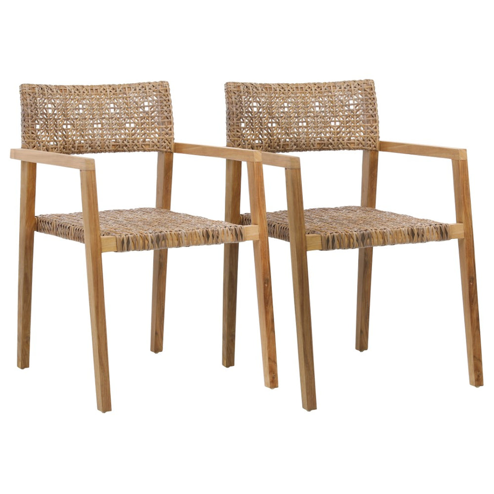 Dovetail Deeta Dining Chair Brown - Set of 2 DOV18813BR