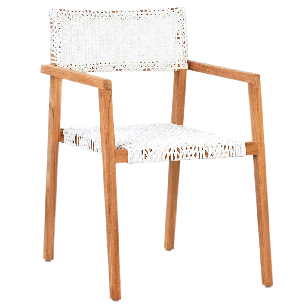 Chloe IndoorOutdoor Rattan Arm Chair, Set of 2 English Elm