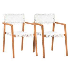 Dovetail Chloe Indoor-Outdoor Rattan Arm Chair, Set of 2 DOV18813