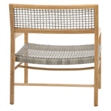 Dovetail Chloe Natural Teak Synthetic Rattan Occasional Arm Chair DOV18818GY