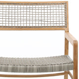 Dovetail Chloe Natural Teak Synthetic Rattan Occasional Arm Chair DOV18818GY