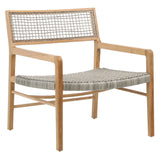 Dovetail Chloe Natural Teak Synthetic Rattan Occasional Arm Chair DOV18818GY