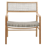 Dovetail Chloe Natural Teak Synthetic Rattan Occasional Arm Chair DOV18818GY