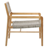 Dovetail Chloe Natural Teak Synthetic Rattan Occasional Arm Chair DOV18818GY