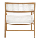 Dovetail Chloe Natural Teak Synthetic Rattan Occasional Arm Chair DOV18818WH