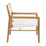 Dovetail Chloe Natural Teak Synthetic Rattan Occasional Arm Chair DOV18818WH