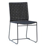 Alice Indoor-Outdoor Flat Rope and Iron Dining Side Chair