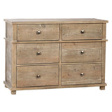 Marcus Antique Finish Reclaimed Pine 6-Drawer Dresser