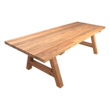 Dovetail Maddox 98" Rectangular Indoor-Outdoor Teak Dining Table with Double Pedestal Base DOV22006