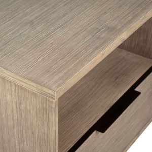 Dovetail Finn Light Wash Acacia Single Drawer Storage Night Stand DOV24052