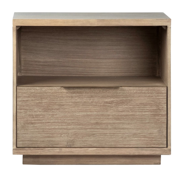 Dovetail Finn Light Wash Acacia Single Drawer Storage Night Stand DOV24052