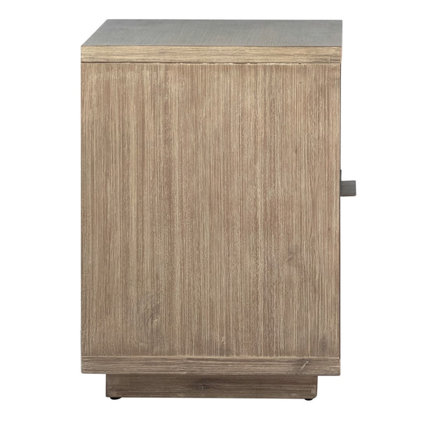 Dovetail Finn Light Wash Acacia Single Drawer Storage Night Stand DOV24052