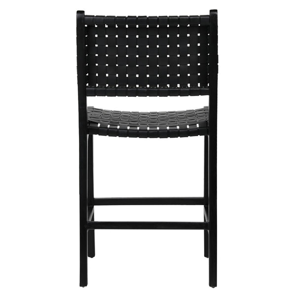 Dovetail Dale Counterstool Black Leather Black Frame DOV25003ACSBK