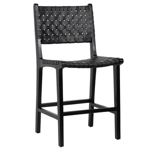 Dovetail Dale Counterstool Black Leather Black Frame DOV25003ACSBK
