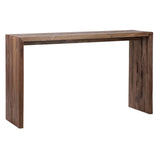 Dovetail Camila 54" Rectangular Reclaimed Teak Waterfall Console Table DOV29012