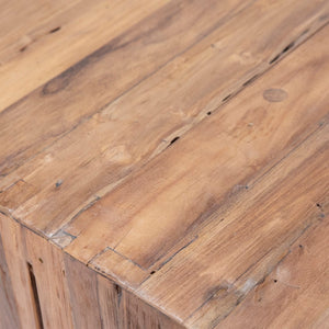 Dovetail Camila 60" Rectangular Reclaimed Teak Waterfall Dining Counter Table DOV29013