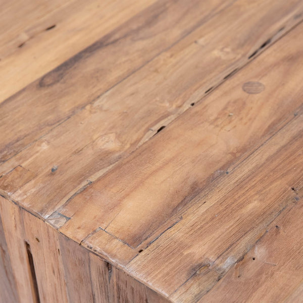 Dovetail Camila 60" Rectangular Reclaimed Teak Waterfall Dining Counter Table DOV29013