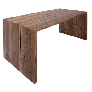 Dovetail Camila 60" Rectangular Reclaimed Teak Waterfall Dining Counter Table DOV29013