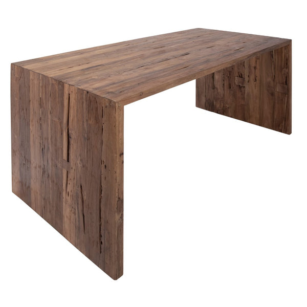 Dovetail Camila 60" Rectangular Reclaimed Teak Waterfall Dining Counter Table DOV29013