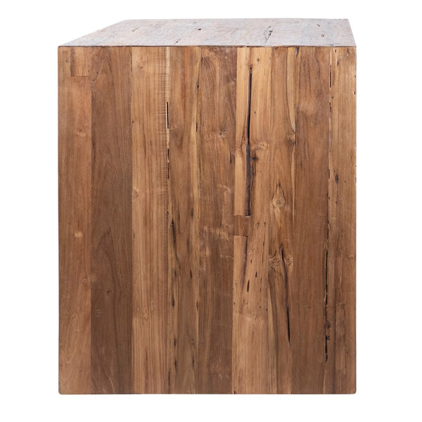 Dovetail Camila 60" Rectangular Reclaimed Teak Waterfall Dining Counter Table DOV29013