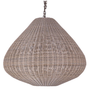 Dovetail Biller Tan Finished Woven Resin Big Belly Pendant Lamp Shade DOV30022