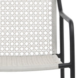 Dovetail Catalina Indoor-Outdoor Grey and Black Woven Rope and Iron Occasional Chair DOV30035