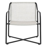 Dovetail Catalina Indoor-Outdoor Grey and Black Woven Rope and Iron Occasional Chair DOV30035