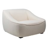 Dovetail Elliot Overstuffed Upholstered Occassional Chair in Natural White Boucle DOV3195