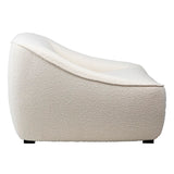 Dovetail Elliot Overstuffed Upholstered Occassional Chair in Natural White Boucle DOV3195