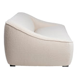 Dovetail Elliot Overstuffed Upholstered Sofa in Natural White Boucle DOV3196