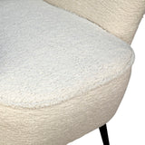 Dovetail Zani White Faux Sheepskin Upholstered Occasional Arm Chair DOV34003