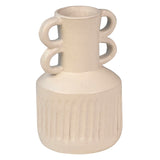 Dovetail Padua Off White Ceramic Handled Vase, Set of 2 DOV36001
