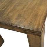 Dovetail Datona 86" Rectangular Reclaimed Pine Block 4 Leg Dining Table DOV38004MB