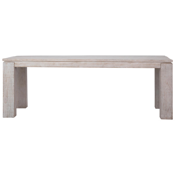 Dovetail Datona 86" Rectangular Reclaimed Pine Block 4 Leg Dining Table DOV38004