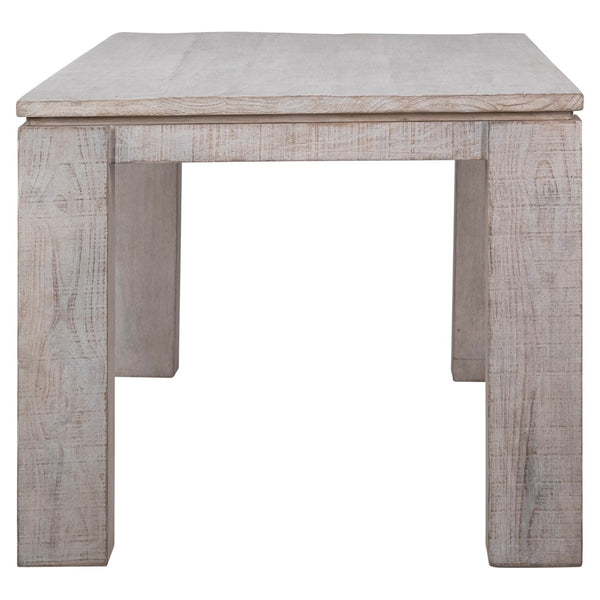 Dovetail Datona 86" Rectangular Reclaimed Pine Block 4 Leg Dining Table DOV38004