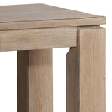 Dovetail Datona 22" Square Reclaimed Pine White Wash Block Feet Side Table DOV38037