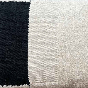 Dovetail Blok Handwoven Cotton Black and White Color Block Pillow DOV4117
