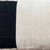 Dovetail Blok Handwoven Cotton Black and White Color Block Pillow DOV4117