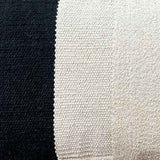 Dovetail Blok Handwoven Cotton Black and White Color Block Pillow DOV4117