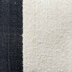 Dovetail Blok Handwoven Cotton Black and White Color Block Pillow DOV4118